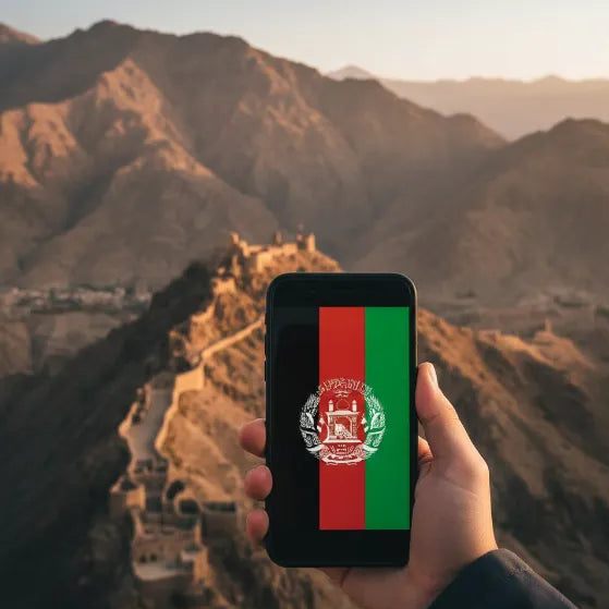 Airnetly eSIM for Afghanistan – mobile internet for travelers without roaming charges.
