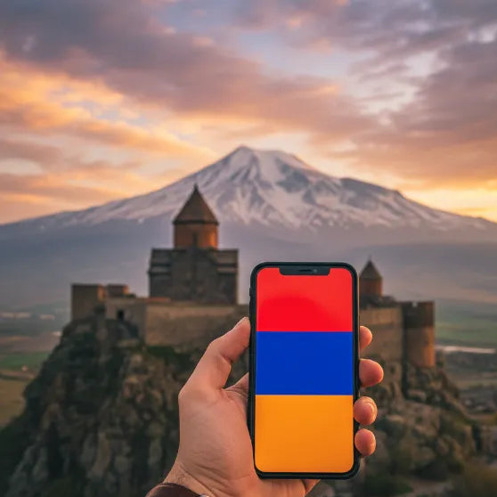 Airnetly eSIM for Armenia – digital SIM card for instant internet access.