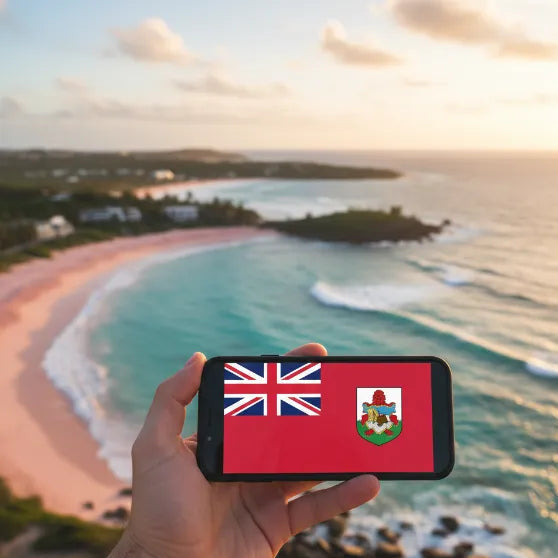 eSIM de Airnetly para Bermudas: tarjeta SIM digital para viajeros.
