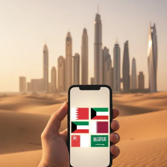 Airnetly regional eSIM for the Gulf States (GCC) – mobile internet.