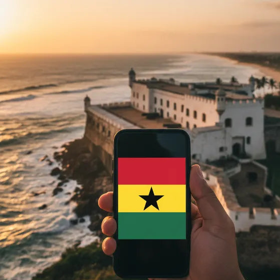 Airnetly eSIM for Ghana – mobile internet for travelers in West Africa.