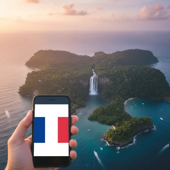 Airnetly eSIM for Guadeloupe – digital SIM for the Caribbean.