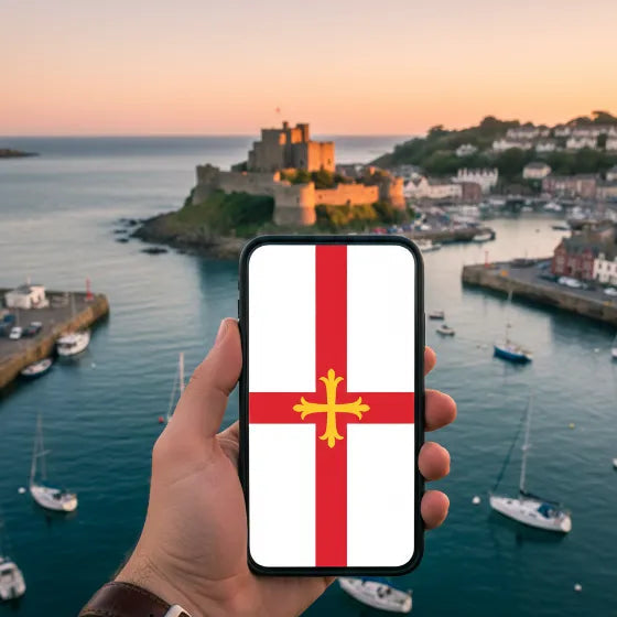 Airnetly eSIM for Guernsey – Prepaid data for the Channel Islands.