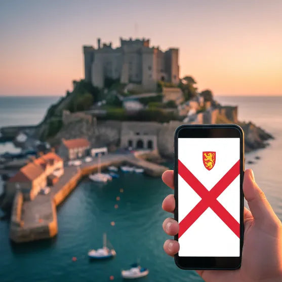 Airnetly eSIM for Jersey – digital SIM for the Channel Islands.