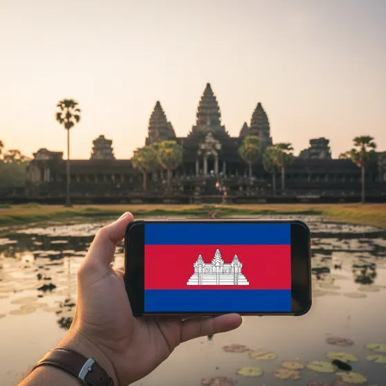 Airnetly eSIM for Cambodia – a stable network for travelers in Southeast Asia.