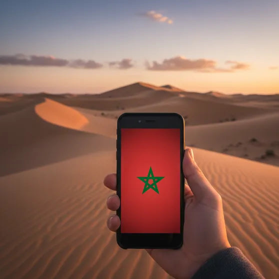 Airnetly eSIM für Marokko – stabiles Internet für Marrakesch und Wüste.