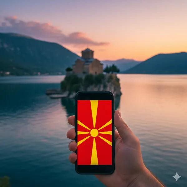 Airnetly eSIM for North Macedonia – mobile internet for the Balkans.