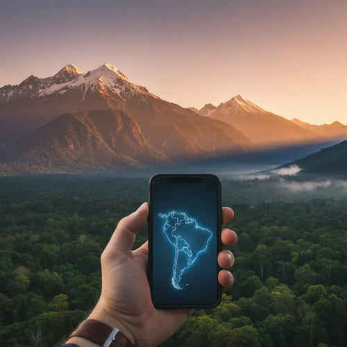 Airnetly regionale eSIM für Südamerika – Internet für mehrere Länder.