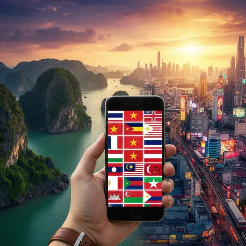Airnetly regional eSIM for Southeast Asia – mobile internet in SG, MY, TH.