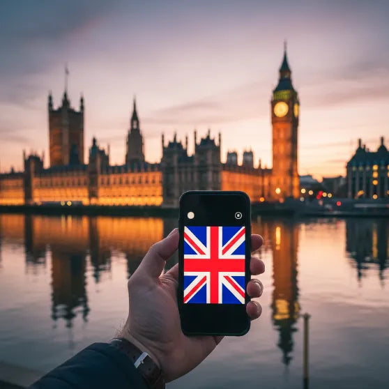 Airnetly eSIM für Großbritannien – stabiles Netz für London und ganz UK.