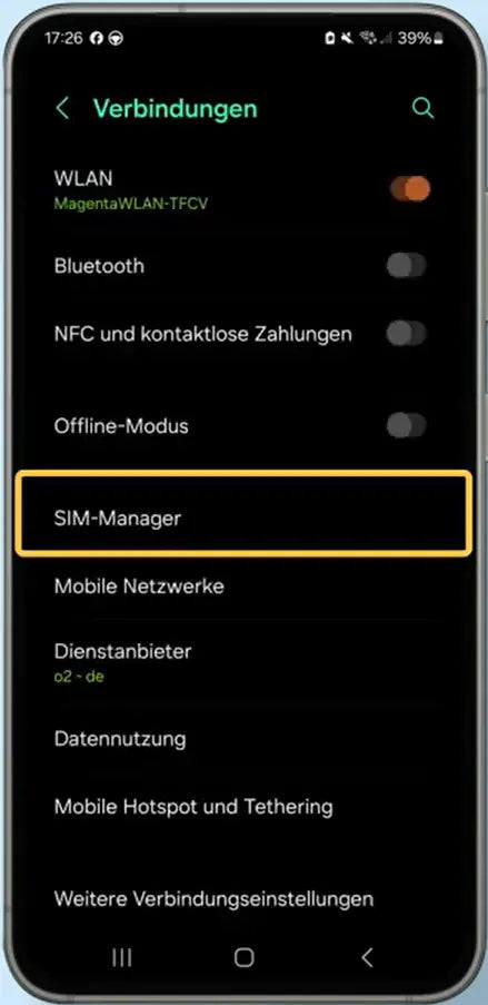 Screenshot Samsung Step 2