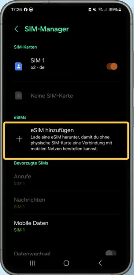 Screenshot Samsung Step 3